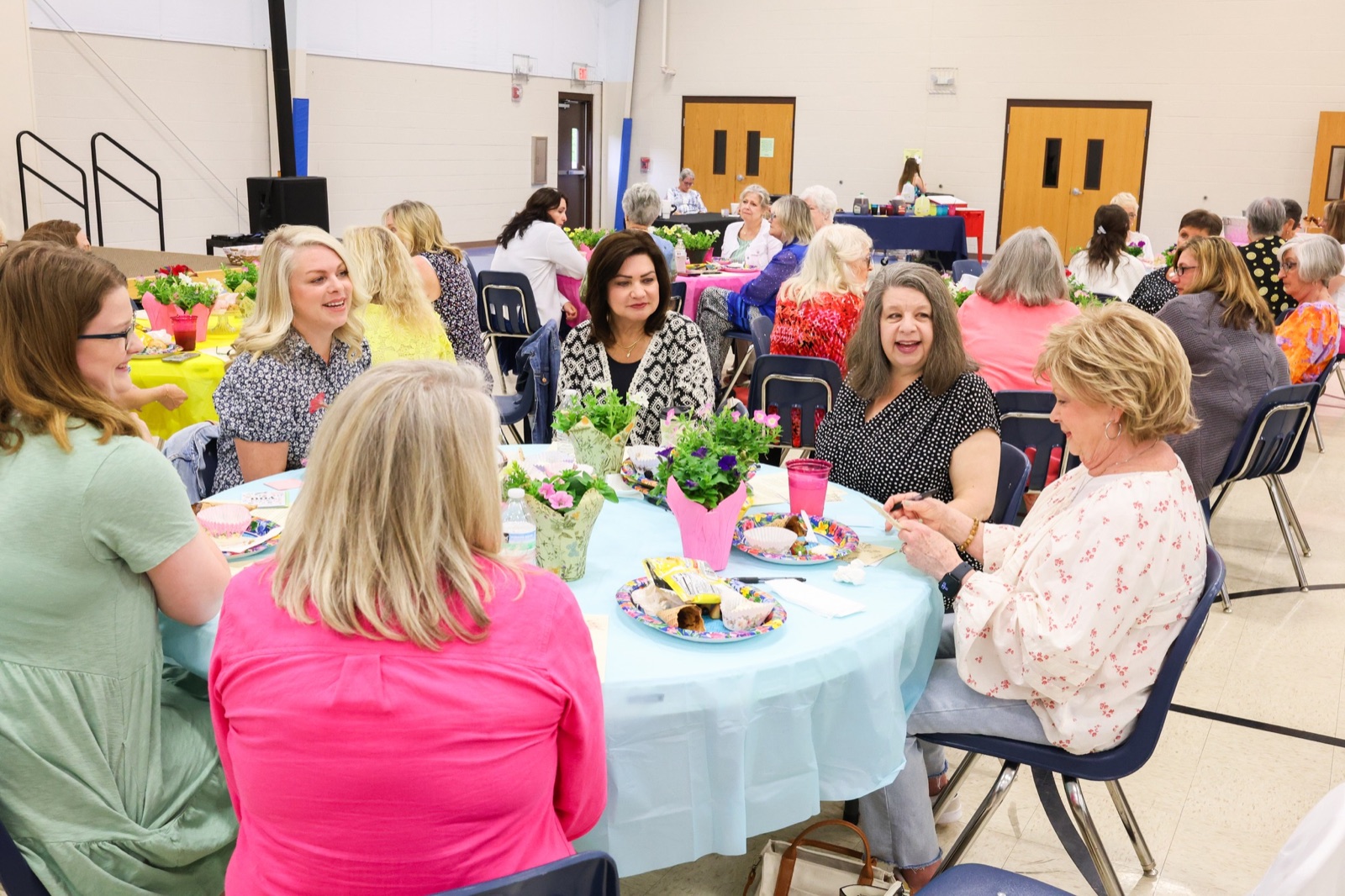 Women enjoying an Ebenezer fellowship event